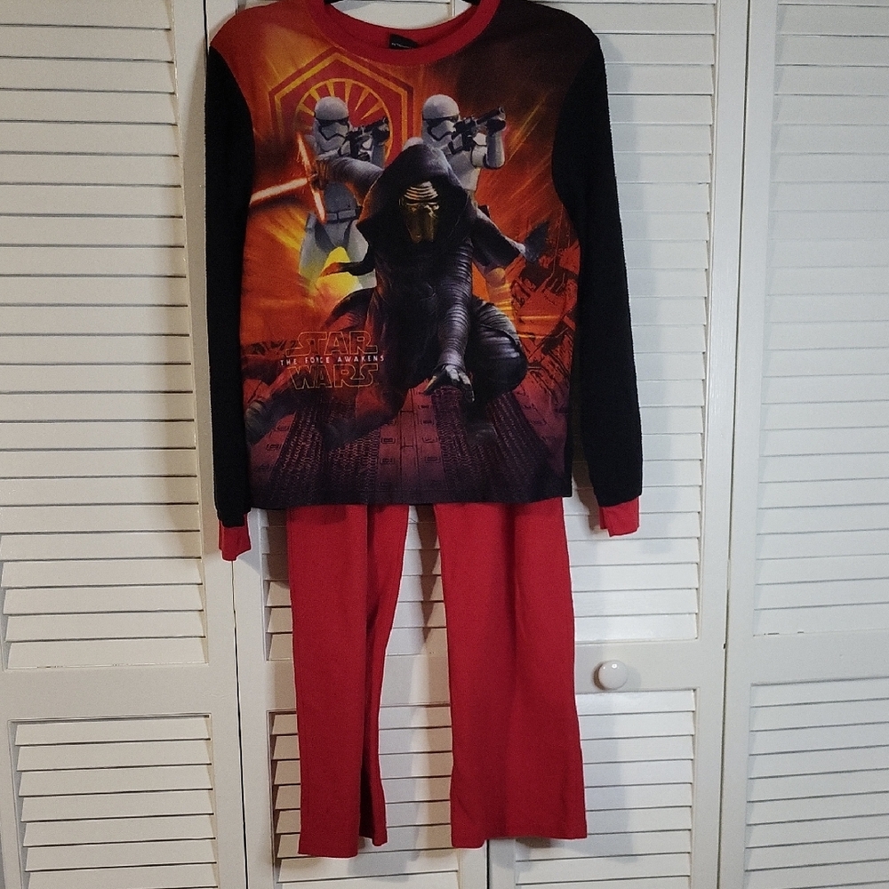 Star Wars Boys' Red and Orange Pajama Top
